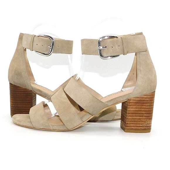 Via Spiga "Carys" Block Heel Suede Sandal - Picture 4 of 12